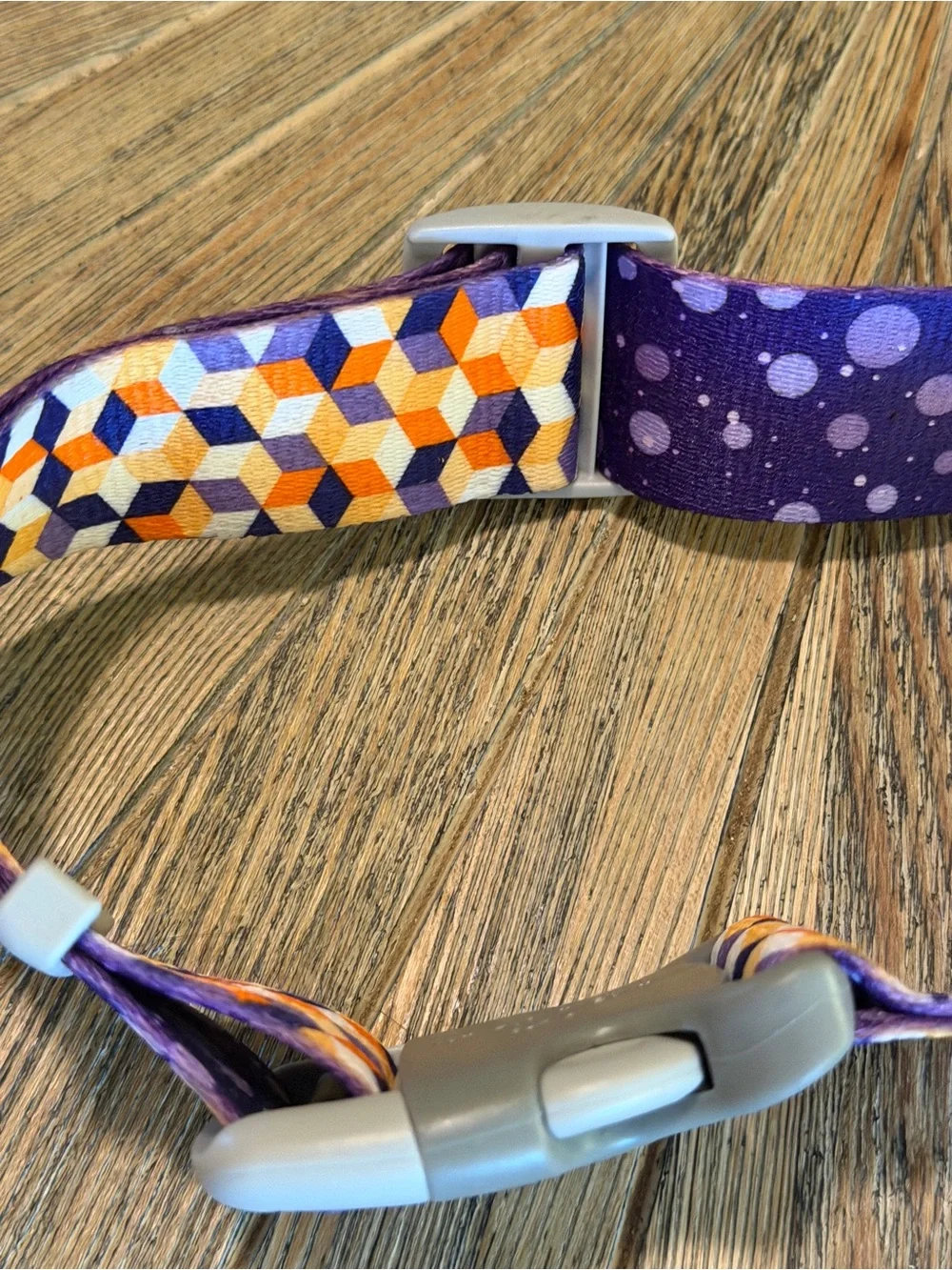 Sublime Dog Collar XL Geometric Adjustable Halloween Fall colors purple orange